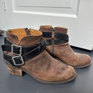 John Fluevog Ankle Boots with Buckle